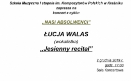 Zdjęcie - Łucja Walas "Jesienny recital"