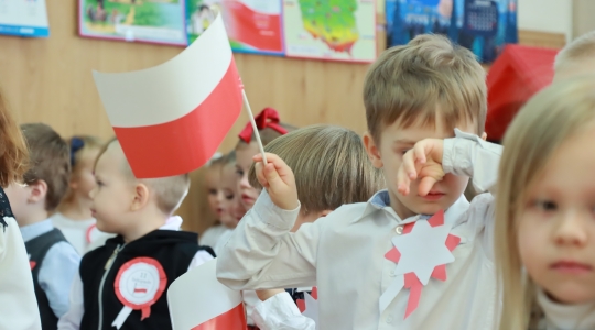 Zdjęcie 38 - Uroczyste obchody Narodowego Święta Niepodległości w Przedszkolu Miejskim nr 1