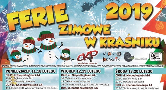 Zdjęcie - Ferie 2019 - sprawdź program darmowych zajęć dla dzieci
