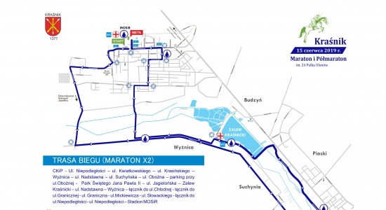 Zdjęcie - Trasa Półmaratonu i Maratonu Kraśnickiego