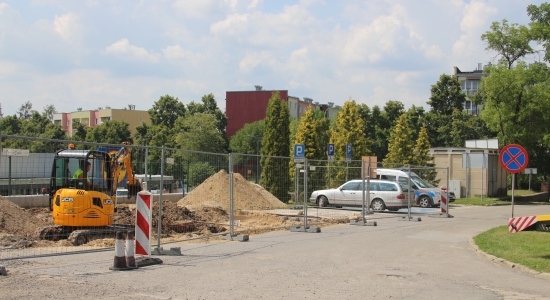 Prace remontowe na parkingu przy Urzędzie Miasta