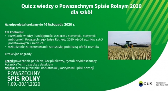 Zdjęcie - Quiz z wiedzy o Powszechnym Spisie Rolnym