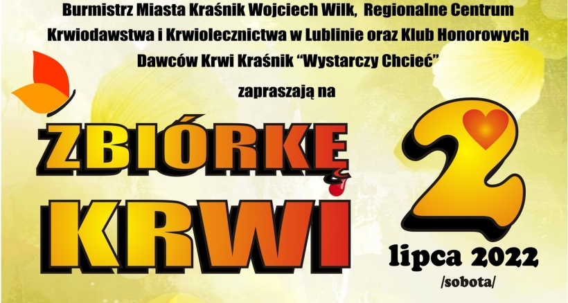 Zbiórka krwi - 2 lipca na parkingu przy sklepie Carrefour Market