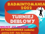Zapraszamy na Turniej Deblowy Badmintomania 2022