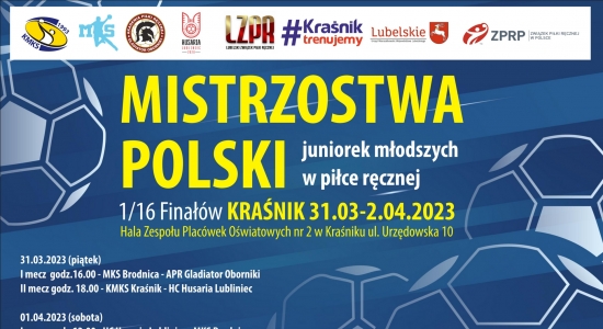 W Kraśniku rozegramy 1/6 Finałów Mistrzostw Polski Juniorek Młodszych w Piłce Ręcznej