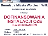 Zdjęcie - Spotkanie informacyjne dot. dofinansowania instalacji OZE dla mieszkańców