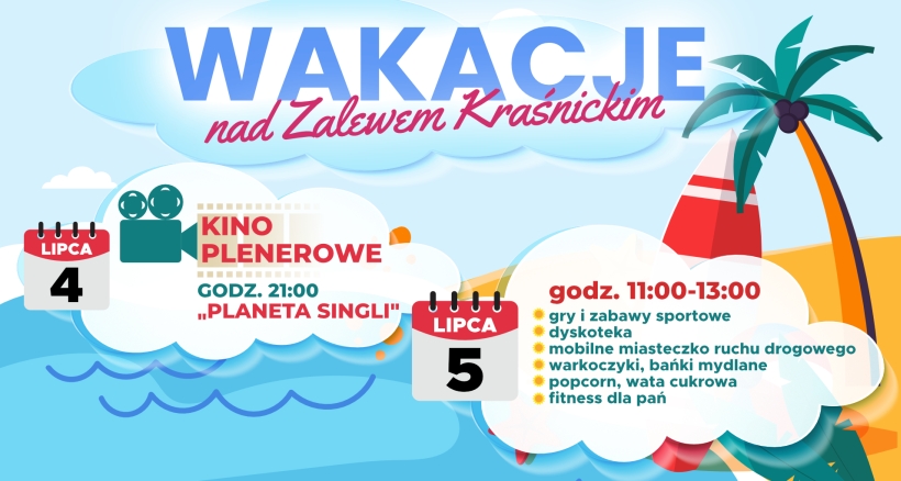 Zdjęcie - Kino plenerowe i zajęcia nad Zalewem