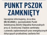 Zdjęcie - 6 października PSZOK na ul. Granicznej zamknięty