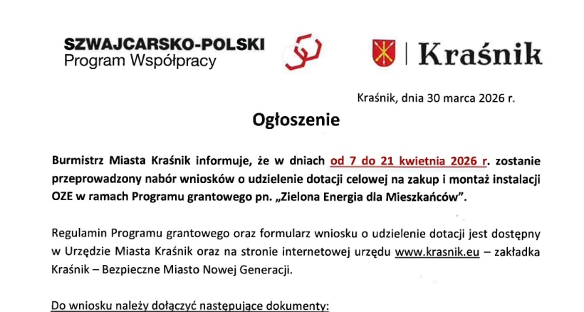 Zdjęcie - Ogłoszenie o terminie naboru wniosków o udzielenie...