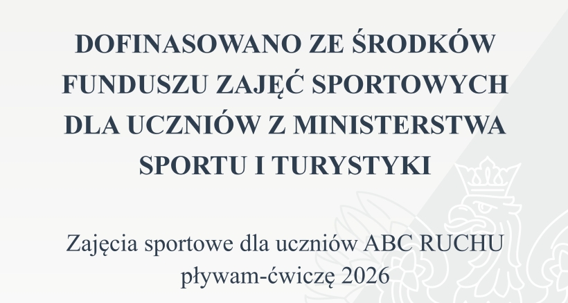 Zdjęcie - Zajęcia sportowe dla uczniów: ABC RUCHU pływam - ć...
